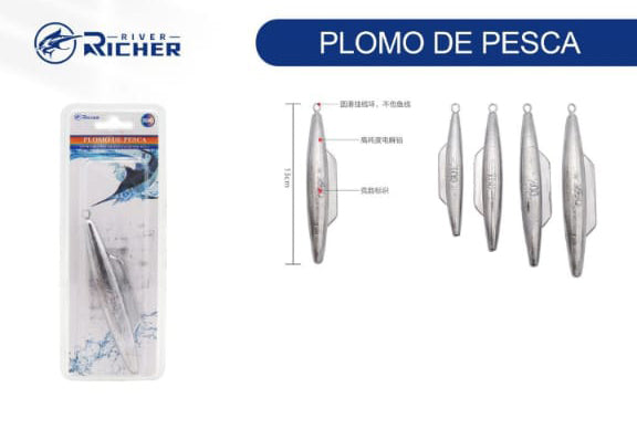 Plomo Torpedo 250gr 1 ojo