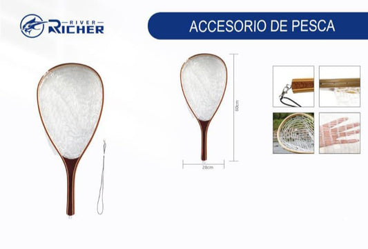 Chinguillo Madera Malla Blanca