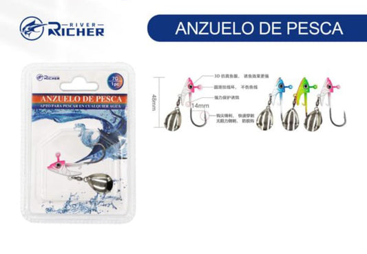 Jig Head Color con aleta