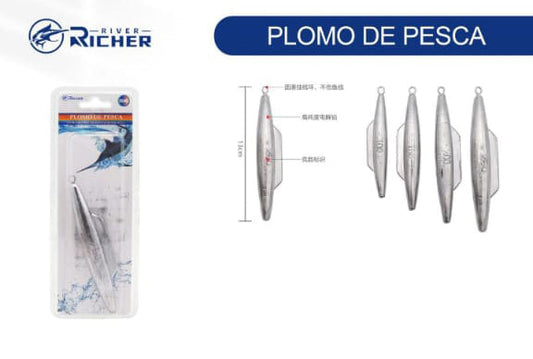 Plomo Torpedo 250gr 1 ojo